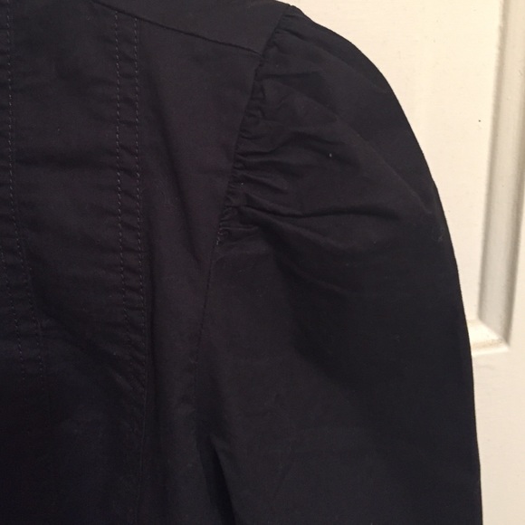 Black Cotton Jacket-Half Trench-XL - Picture 4 of 4